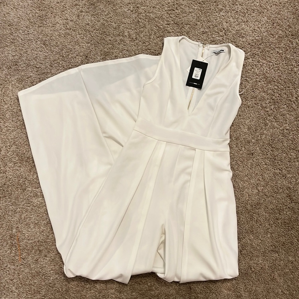 White Fashionnova Jumpsuit
